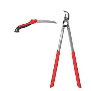 Dualcut 4 in. Lopper and Razortooth 8 in. Pruning Saw 2-Piece Garden Tool Set