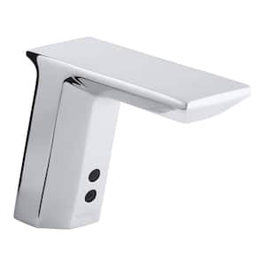 KOHLER Sculpted Cell-Powered Single Hole Touchless Bathroom Faucet with ...