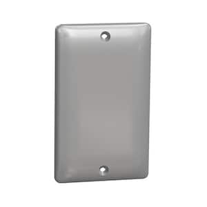 X Series 1-Gang Standard Size Blank Wall Plate Outlet Cover Plate Matte Gray