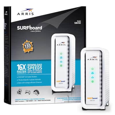 SURFboard DOCSIS 3.0 Cable Modem SB6183, White