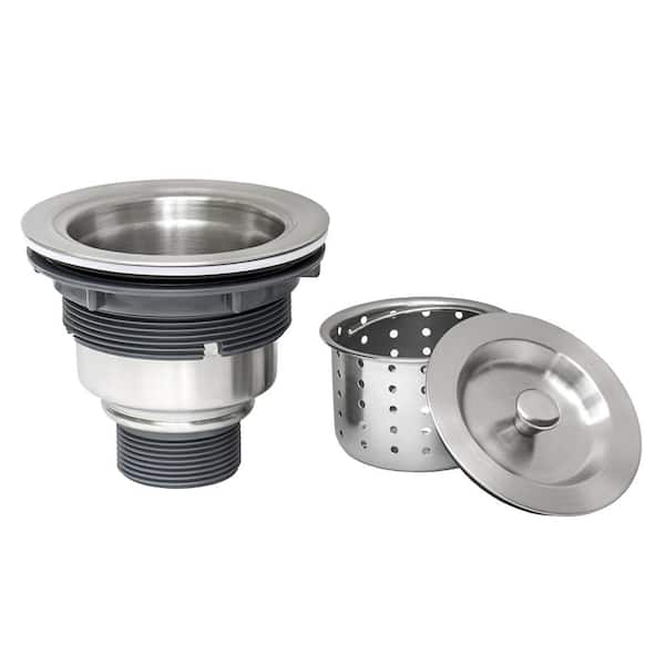 RVA1025 Kitchen Sink Garbage Disposal Basket Strainer Drain Assembly-Stainless Steel