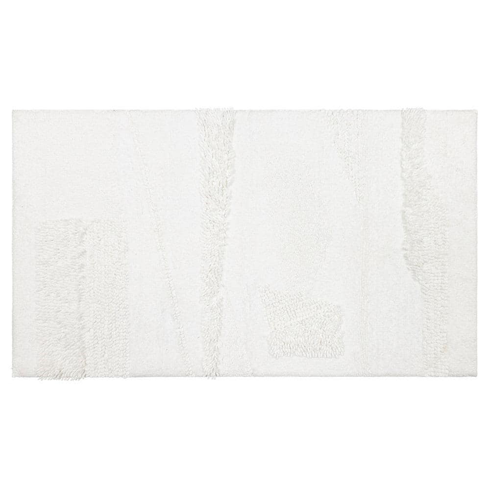 Mohawk Home Composition Arctic White 27 in. x 45 in. Cotton Bath Mat ...