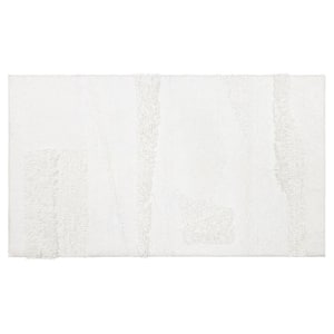 Composition Arctic White 27 in. x 45 in. Cotton Bath Mat
