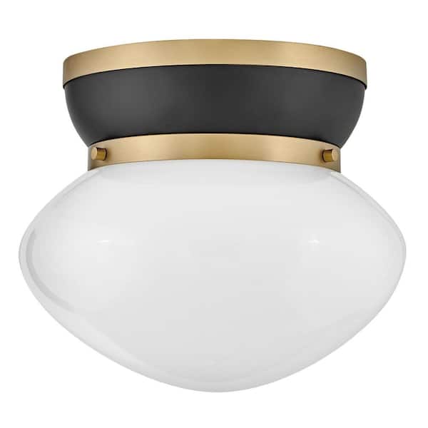 LARK - Lucy 12.0 in. 1-Light Black Flush Mount