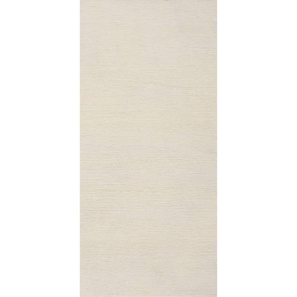 DASH & ALBERT 3 ft. x 8 ft. Ivory Ramsey Hand Knotted Wool Indoor ...