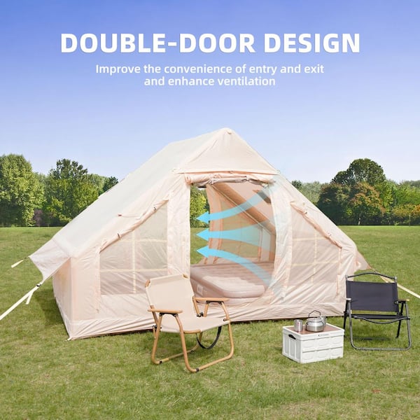 Aionor 9.83 ft x 6.89 ft Inflatable Camping Tent 2–4 Person Air