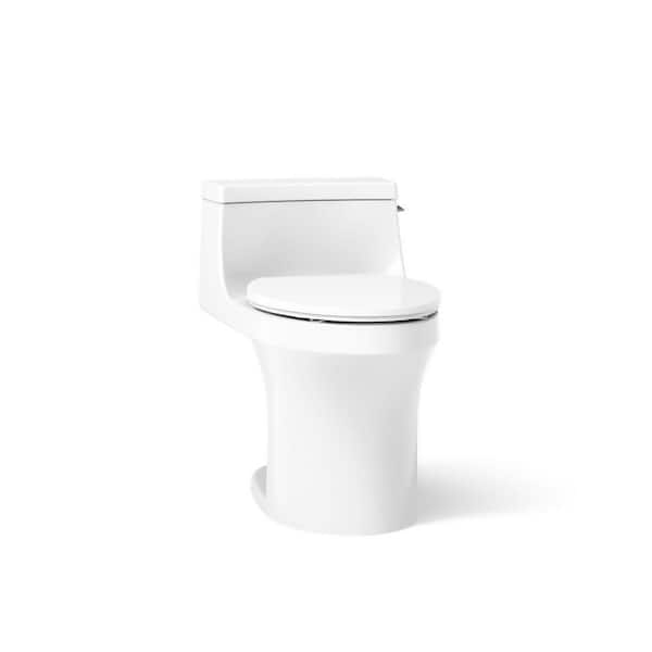 San Souci 12 in. Rough In 1-Piece 1.28 GPF Single Flush Elongated Toilet in White Seat Included