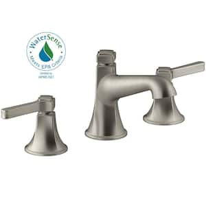 Georgeson 8 in. Widespread 2-Handle Bathroom Faucet with Drain in Vibrant Brushed Nickel