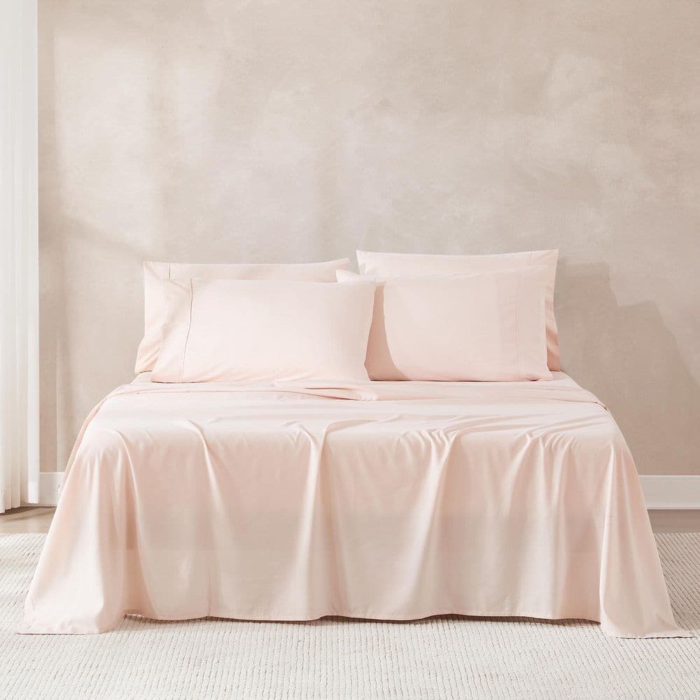 Verona Solid 6-Piece Set Peach Minimalist Microfiber Full Sheet Set price history on PriceWatchPro