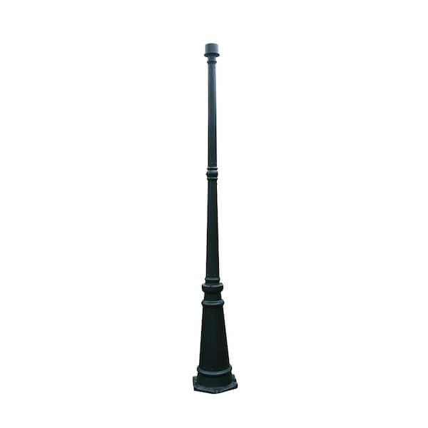 LUTEC 72 in. Black Outdoor Aluminum Lamp Post