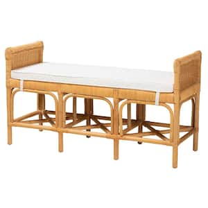 Nairi Natural Rattan 48 in. Accent Bench