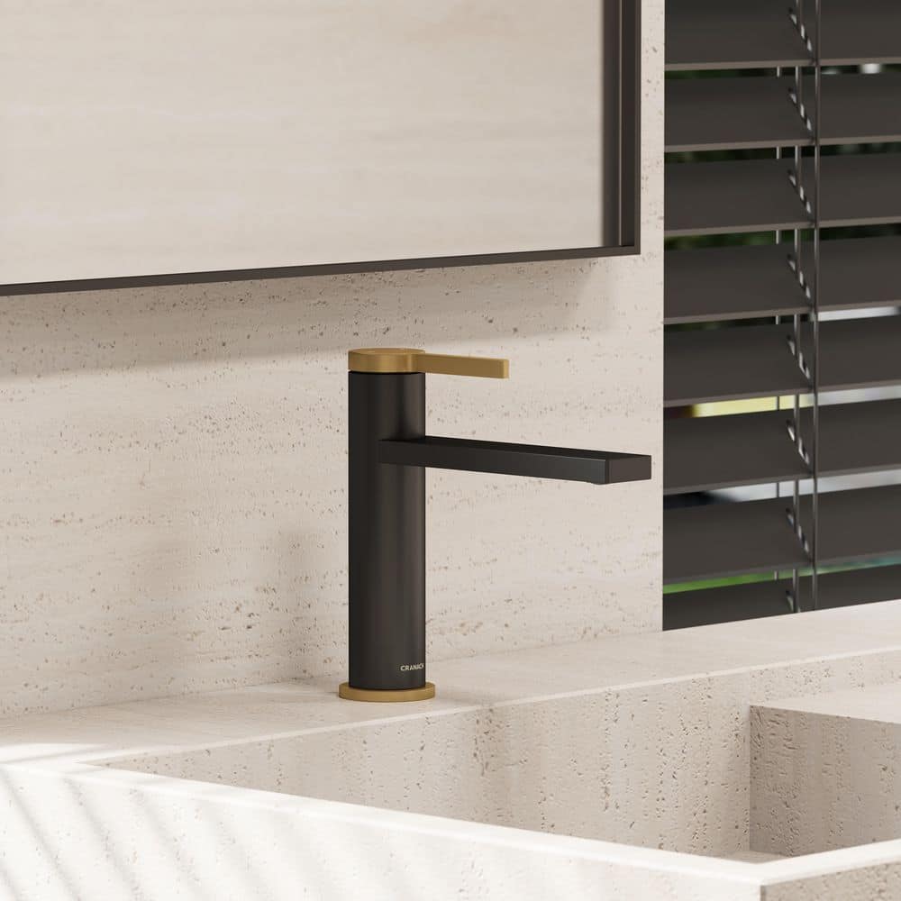 TINIAN Single Hole Single Handle Bathroom Faucet with Pop-up Drain in Matte black and Brushed Gold price history on PriceWatchPro