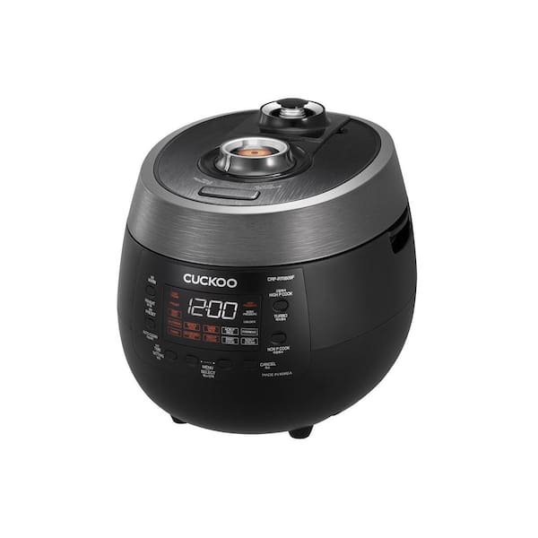 Cuckoo 6-Cup Black Twin Heating Pressure Rice Cooker CRP-RT0609FB - The  Home Depot