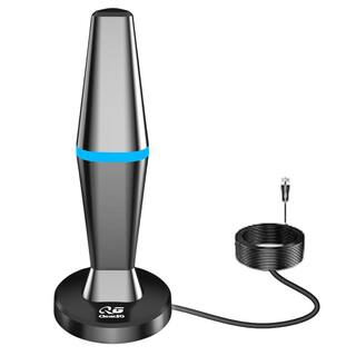 Antenna TV Interna Amplificata – Ricezione 400Km, 4K/1080p Con Cavo Coassiale Lungo E Alimentatore USB