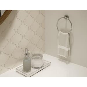 Identity Wall Mounted Hand Towel Ring in Satin Nickel