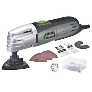 1.5 Amp Multi-Purpose Oscillating Tool and 19-Piece Universal Hook-And-Loop Accessory Set with Storage Box