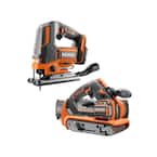 18V Cordless 2-Tool Combo Kit with OCTANE Brushless Jig Saw and Brushless 3 in. x 18 in. Belt Sander (Tools Only)