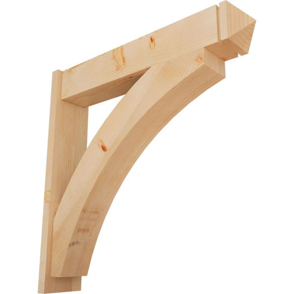 Ekena Millwork 8 in. x 38 in. x 38 in. Douglas Fir Thorton Arts and Crafts Smooth Outlooker