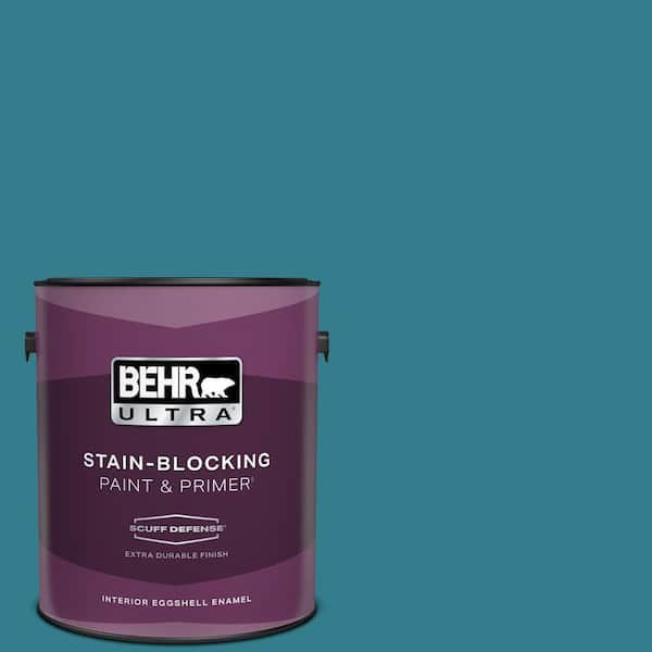 BEHR ULTRA 1 gal. Home Decorators Collection #HDC-CL-27 Calypso Blue Extra Durable Eggshell Enamel Interior Paint & Primer