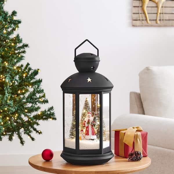 DANYA B Tabletop Christmas Holiday Winter Scene Falling Snow DANYA B Tabletop Christmas Holiday Winter Scene Falling Snow