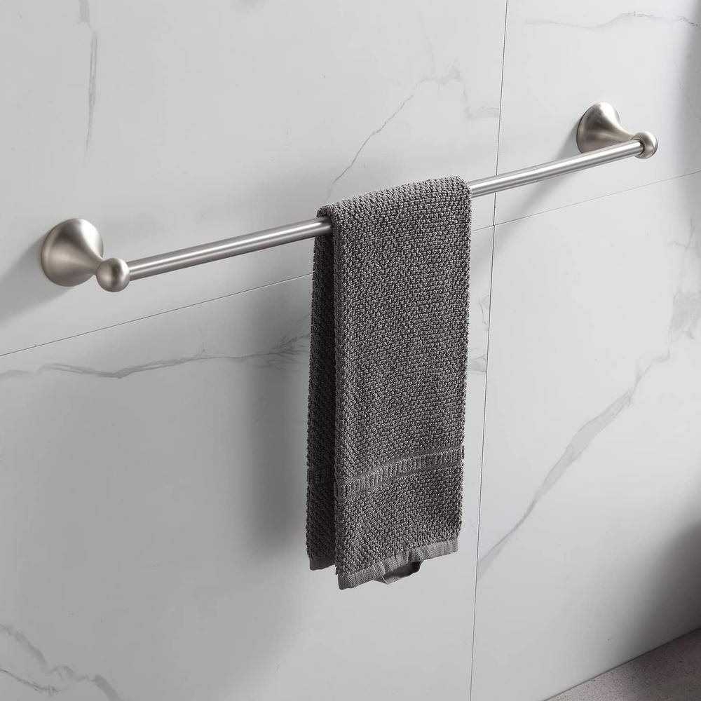 Brushed Nickel 24" Wall Mounted Towel Bar Set