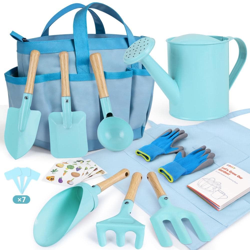 22 oz Kids Gardening Tool Kit with Tote Bag and Watering Can Blue 13-Piece price history on PriceWatchPro