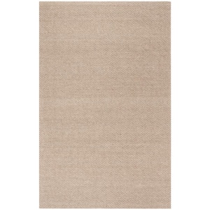 Natura Beige 6 ft. x 9 ft. Striped Solid Color Gradient Area Rug