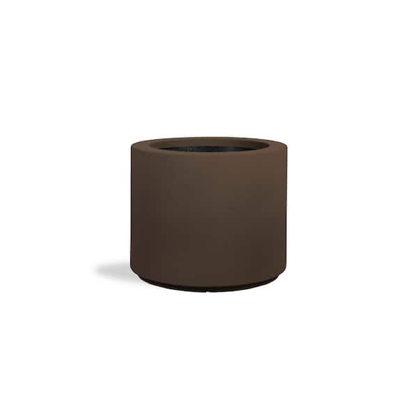 Baja Round 23 in. x 19 in. Chocolate Brown Composite Planter
