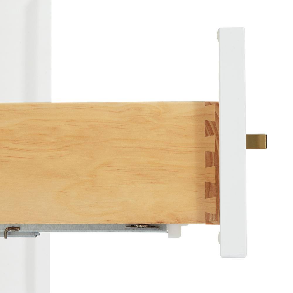 White Quartz Single Basin Freestanding Vanity with Gold Hardware