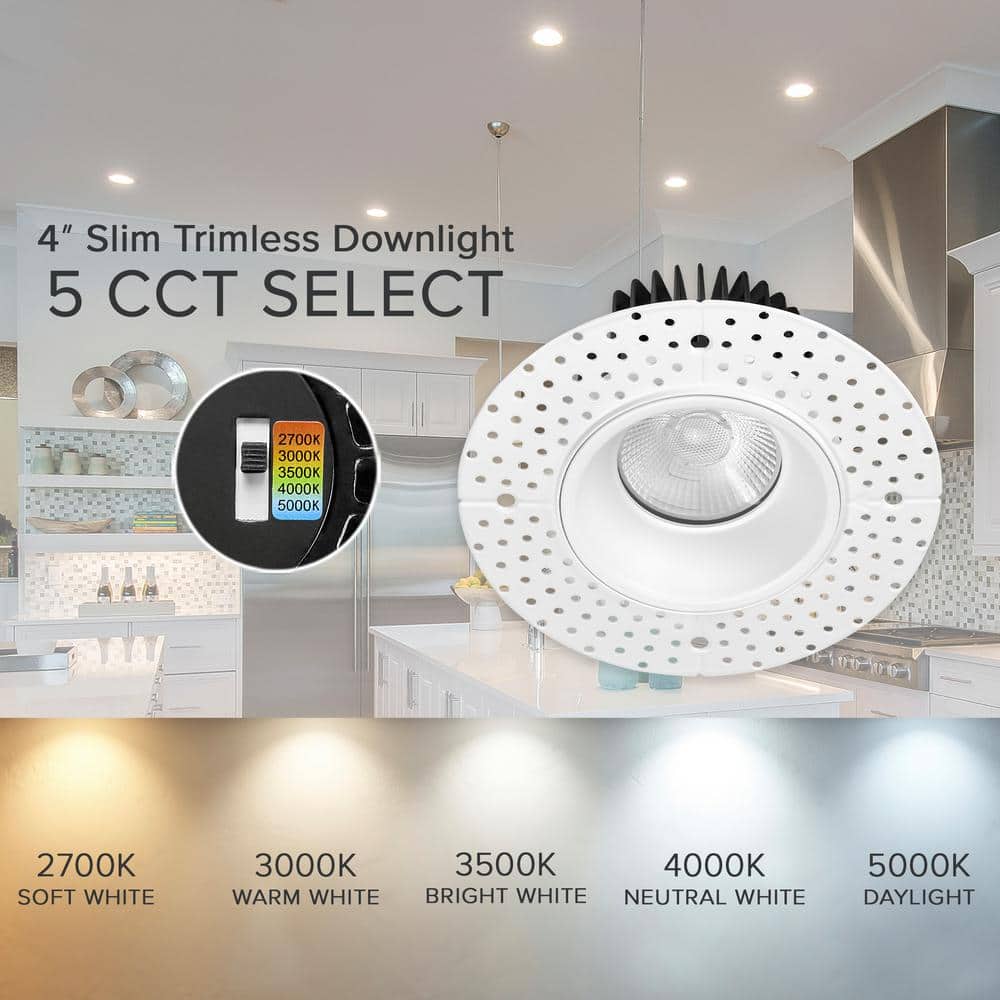 Trimless Ultra-Thin Round Aluminum LED Downlight