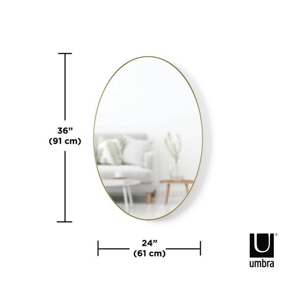 Umbra Hubba 34 Round Mirror - Brass