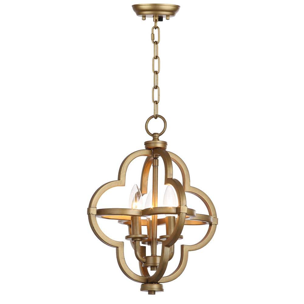 Modern Farmhouse Gold 12.25" Orb Adjustable Pendant Light