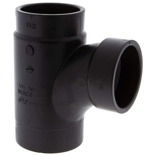 NIBCO 2 in. x 1-1/2 in. x 1-1/2 in. ABS DWV Spigot x Hub x Hub Street Sanitary Tee Fitting