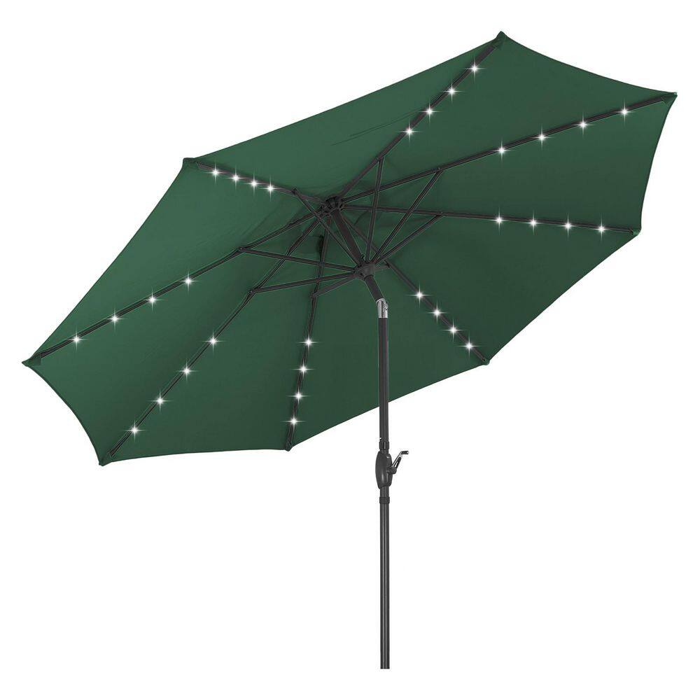 10 ft. Steel Market Solar LED Tilt Patio Umbrella in Green with Crank price history on PriceWatchPro