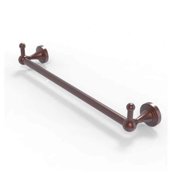 Allied Brass Sag Harbor Collection 24 in. Wall Mounted Single Towel Bar in Antique Copper