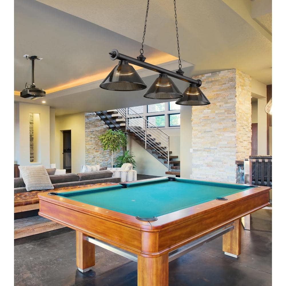 Cordon 57.25" Matte Black Steel and Acrylic Island Light