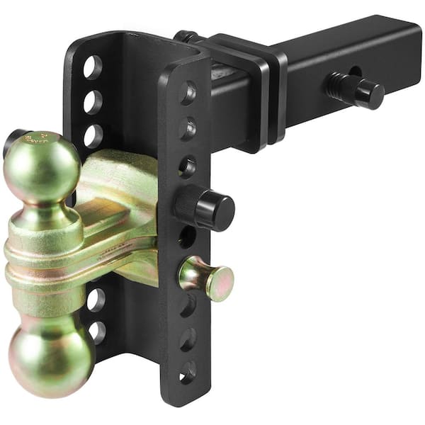 VEVOR Adjustable Trailer Hitch, 6 in. Drop and 4.5 in. Rise Hitch Ball Mount with 2 in. Receiver, Solid Tube, 14,000 lbs. GTW