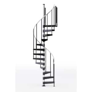 Reroute Prime Interior 42in Diameter, Fits Height 85in - 95in, 2 36in Tall Platform Rails Spiral Staircase Kit