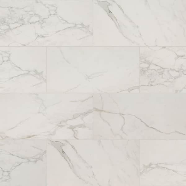 Michella Calacatta Isla 24 in. x 48 in. Polished Porcelain Marble Look Floor and Wall Tile (542.5 sq. ft./Pallet)