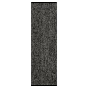 Viola Black 2 ft. x 8 ft. Indoor/Outdoor Area Rug