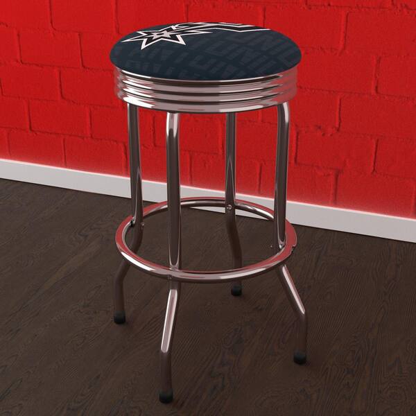 San Antonio Spurs City 29 in. Black Backless Metal Bar Stool with Vinyl Seat NBA2SS3HD The