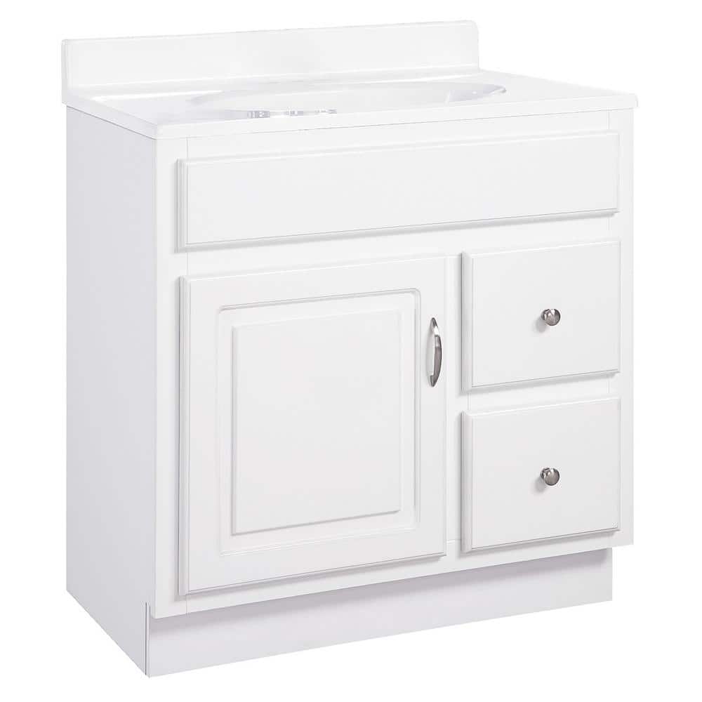 Design House Concord 30 in. W x 21 in. D Bath Vanity Cabinet Only in White Gloss (Ready to Assemble) -  587014