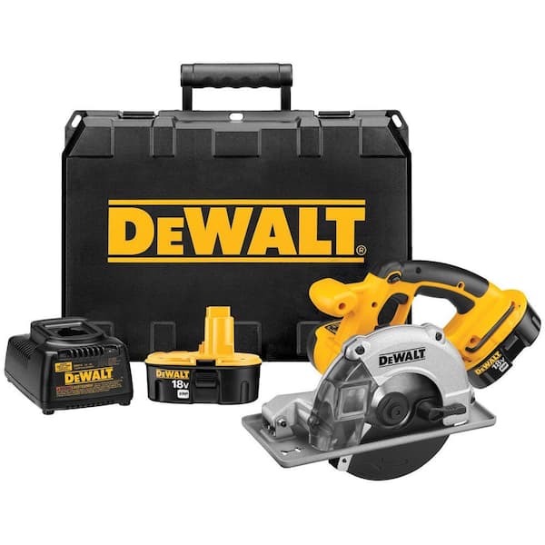 DEWALT 18-Volt XRP NiCd Cordless Metal Cutting Circular Saw Kit with (2) Batteries 2.4Ah, 1-Hour Charger and Case