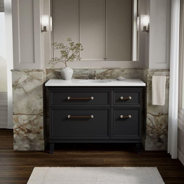 Artifacts 48 in. Single Sink Bath Vanity Cabinet without Top in Slate Grey