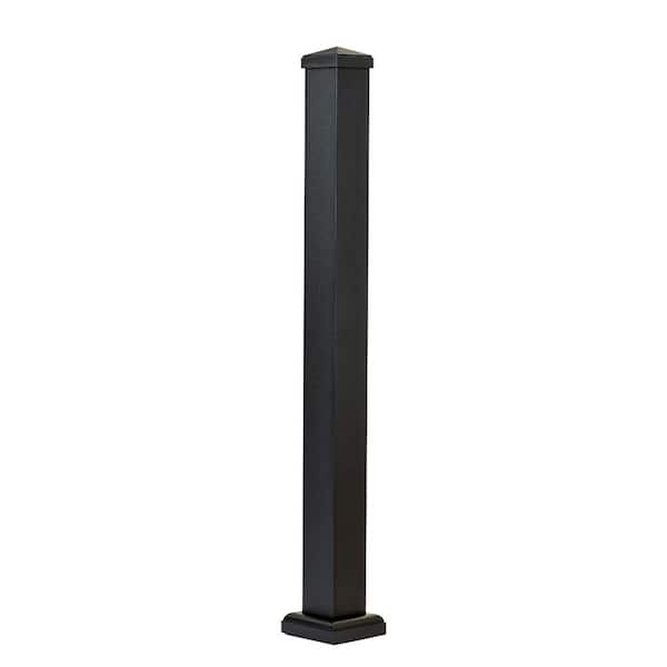 RAILFX PFX 1000 3 in. x 38 in. Powder Coated Textured Black Aluminum Post Kit