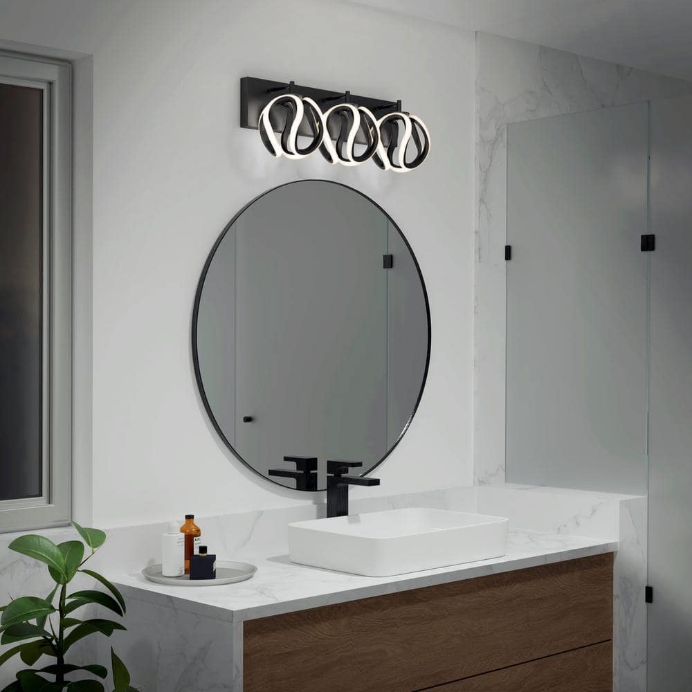 Artika Vivaldi 22 In. 1-Light Black Integrated LED Vanity Light