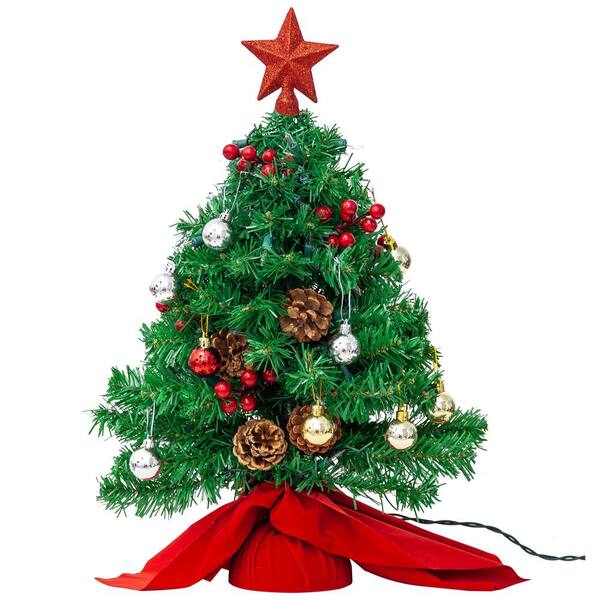 Joyfy Syncfun 23 in. Artificial Mini Xmas Pine Tree with LED