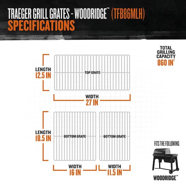 Traeger Woodridge Wi-Fi Pellet Grill and Smoker in Black TFB86MLH