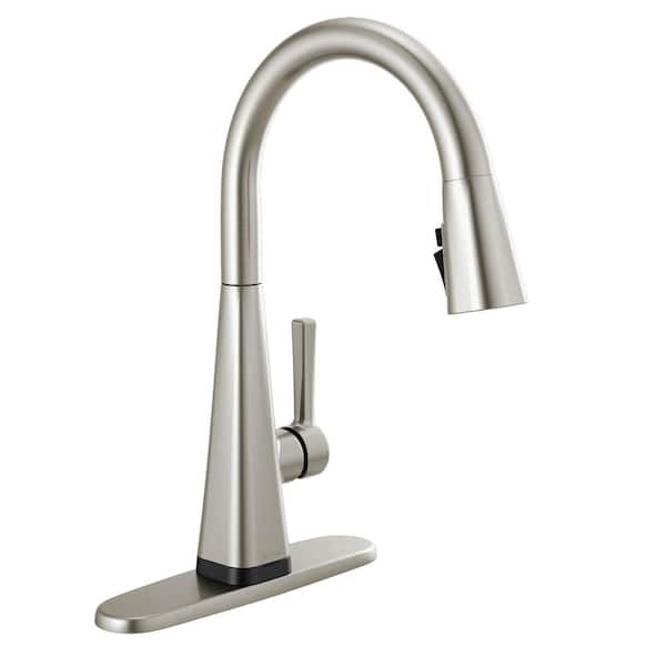 Delta Lenta Touch Single-Handle Pull-Down Sprayer Kitchen Faucet with ShieldSpray Technology in SpotShield Stainless