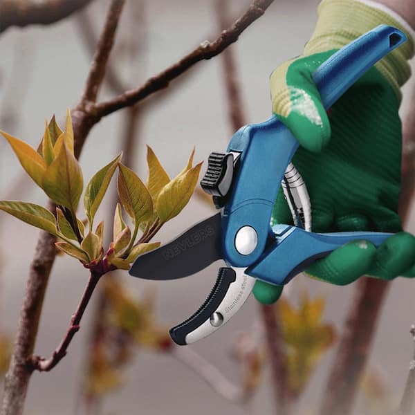 Nevlers Professional Stainless Steel Heavy-Duty Blue Garden Bypass Pruning  Shears MGSHEARBPBLU32 - The Home Depot